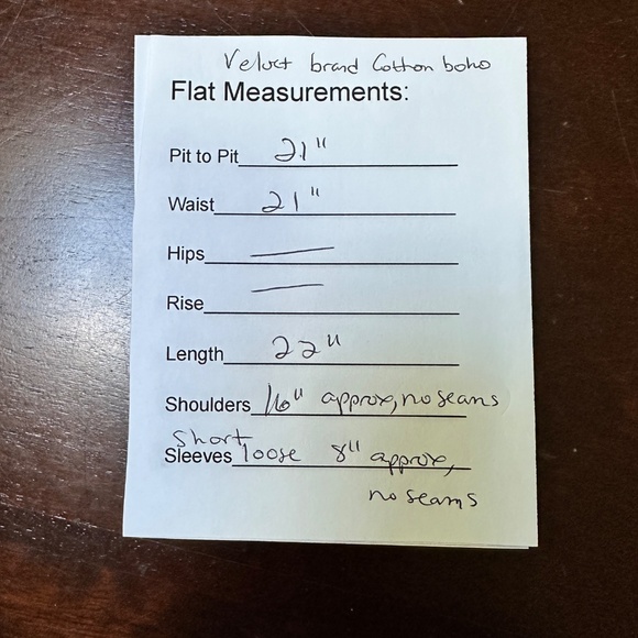 Velvet Brand Lightweight 100% Cotton Boho V Neck Top Short Sleeve Small Loose - Picture 10 of 10